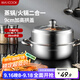 美廚（maxcook）蒸鍋 加厚不銹鋼28CM單層蒸鍋火鍋湯蒸鍋 燃氣電磁爐通用 MCZ5152