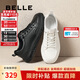 百麗時(shí)尚百搭小白鞋男鞋2025新款厚底一腳蹬休閑板鞋A1920AM5 黑色 40