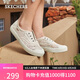 Skechers斯凱奇系列女士一腳蹬休閑鞋蕾絲透氣女鞋 113821 OFWT乳白色 39 