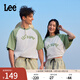 Lee經(jīng)典字母印花Logo圖案日常圓領(lǐng)印花男士短袖T恤上衣休閑潮流 白色（尺碼偏大，拍小一碼） M