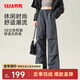 鴨鴨（YAYA）鵝絨羽絨褲女2024年秋冬新款城市輕戶(hù)外工裝褲高腰顯瘦休閑長(cháng)褲FL 灰色 M 170