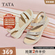他她（TATA）休閑運動(dòng)涼鞋女鞋羊皮法式坡跟涼鞋2025秋季新款7AP05BL5 銀色 37