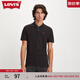 Levi's【商場(chǎng)同款】李維斯男士復(fù)古時(shí)尚商務(wù)針織短袖POLO衫 黑色 A4842-0015 S