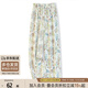 絲柏舍顯瘦碎花褲2025夏裝新款女裝抽繩垂感闊腿松緊腰休閑褲