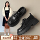 ZHR樂福鞋女學(xué)院風(fēng)減齡厚底單鞋女軟萌大頭百搭女鞋 PJF01 黑色 39