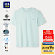 海瀾之家（HLA）短袖T恤男25夏季POWER YOUNG涼感短袖男 淺綠BX S 165/84A 推薦114~124斤