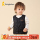 童泰羽絨馬甲冬季嬰兒衣服兒童家居休閑外出上衣TS34D420 黑色 80cm 