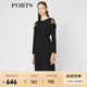 PORTS寶姿商場(chǎng)同款女裝秋季新品中長(zhǎng)款修身連衣裙LA9D086GFB011 黑色 XS (2)