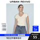 UR2025夏季新款女裝休閑簡約百搭V領(lǐng)修身短袖T恤UWM450062 米白 M