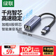 綠聯(lián) USB3.0轉(zhuǎn)網(wǎng)口千兆有線網(wǎng)卡轉(zhuǎn)RJ45網(wǎng)線轉(zhuǎn)接頭接口轉(zhuǎn)換器 適用蘋果華為小米筆記本電腦外置擴(kuò)展塢