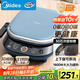 美的（Midea）電餅鐺 電餅檔上下盤可拆洗家用智能0氟鈦陶瓷雙面加熱三明治早餐機(jī)煎烤機(jī)煎餅鍋烙餅鍋 JKC3077Ti