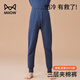 貓人兒童保暖褲男女童加厚夾棉秋褲青少年空氣層打底褲 藏青 170