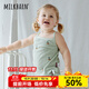 Milkbarn兒童套裝寶寶夏季純棉吊帶短褲女童洋氣時髦童裝 海岸之約 100 cm