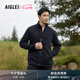 AIGLE艾高POLARTEC戶外保暖防風(fēng)全拉鏈抓絨衣男士 黑色 BH952 L