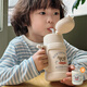 HALEIWA HAPPY MARKET兒童保溫杯寶寶吸管杯幼兒園雙蓋杯子小學(xué)生高顏值316不銹鋼水杯 比特狗米色 吸管兩用400ml新品