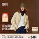 森馬（Semir）羽絨服女中長(cháng)款輕薄肌理寬松2025撞色燈芯絨翻領(lǐng)冬裝109725113027