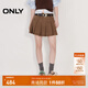 ONLY2025秋季新款淑女風(fēng)A字百褶裙短裙牛仔半身裙女|125137017 H6Z焦糖色 S