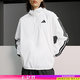 阿迪達(dá)斯（adidas）外套男 2025春季新款運(yùn)動(dòng)休閑服時(shí)尚連帽防風(fēng)衣健身訓(xùn)練夾克上衣 JF3682/白/黑色/曬圖退10 L