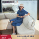 TOMMY HILFIGER【絞花系帶】春夏女裝復古文藝風(fēng)純棉A字顯瘦牛仔襯衫連衣裙 牛仔藍6VZ L
