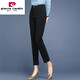 皮爾卡丹小腳西褲女春秋2026新款九分煙管褲黑色上班職業(yè)褲高腰顯瘦休閑褲 黑色九分 黑色九分 S 建議體重85斤-95斤
