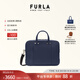 芙拉（FURLA）【禮物】MAN ZEFIRO牛皮大號男士上班族通勤大容量手提托特包 深藍色