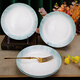 國玥景德鎮碗盤(pán)餐具輕奢釉下彩餐盤(pán)家用陶瓷飯盤(pán)骨瓷菜碟子簡(jiǎn)約西餐盤(pán) 云錦萬(wàn)里7英寸飯盤(pán)4個(gè)