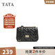 他她（TATA）氣質(zhì)菱格通勤單肩包女包包小方包斜挎包春季新款X3428AX5 黑色 F