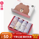 芬騰內褲女純棉抗菌少女可愛(ài)全棉三角褲2025新款布朗熊聯(lián)名短褲頭 FU26960270 4條 L 建議：105-125斤
