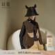 日著(zhù)【商場(chǎng)同款】絨感月亮馬甲背心2025秋季新款復古回潮圓領(lǐng)無(wú)袖馬夾 月光棕 M