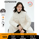 紅袖小香風(fēng)羽絨服冬季2024新款女裝水貂毛圓領(lǐng)輕熟甜美氣質(zhì)保暖短外套 米白004 L