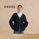 ERDOS 寬松廓形外套簡約優(yōu)雅時尚羊絨雙面毛呢女毛呢短外套 水墨藍 165/84A/M