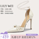 Lily Wei【琉璃夢(mèng)】珠光白尖頭時(shí)尚細(xì)跟涼鞋夏小眾配裙子單鞋大碼 珠光白【跟高10cm】 36