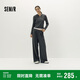森馬（Semir）[商場(chǎng)同款]套裝女直筒長(cháng)褲假兩件短上衣2025秋兩件套101525117003