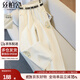 絲柏舍新中式牛仔褲2025秋裝新款女裝國風(fēng)高腰水洗長(cháng)款闊腿褲