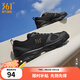 361°運動鞋男鞋秋季透氣網(wǎng)面跑鞋黑色通勤輕質(zhì)戶外慢跑步鞋七夕禮物 曜石黑/皇冠金【網(wǎng)面透氣】 42