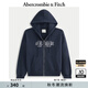 ABERCROMBIE & FITCH【經(jīng)典LOGO】女裝25秋冬新款美式寬松衛衣連帽外套KI185-5011 藍寶石色 XS (160/84A) 尺碼偏大，建議小一碼