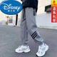 迪士尼（Disney）男童春秋褲子2026秋裝新款中大童帥氣寬松衛褲男孩運動(dòng)褲兒童長(cháng)褲 灰色【春秋款單件】 130 建議120-130厘米