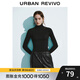 UR秋冬新款女裝純色打底修身立領(lǐng)長(cháng)袖針織衫UWB940010 正黑 S