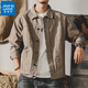 真維斯（Jeanswest）美式重磅男士休閑外套男春秋2025年新款帥氣潮流休閑工裝夾克冬季 卡其 2XL  適合160-180斤