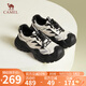 駱駝（CAMEL）丑萌鞋女透氣網(wǎng)面撞色厚底戶(hù)外休閑鞋 L25S255130 米/黑 37