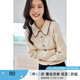 梵希蔓法式英倫撞色邊小香風(fēng)針織衫女優(yōu)雅氣質(zhì)顯瘦百搭春秋季上衣 72375 杏色 M