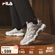 FILA 斐樂(lè)貓爪6老爹鞋男鞋2025夏季新款老爹鞋休閑鞋厚底鞋運(yùn)動(dòng)鞋 石巖灰/水滴灰-OA 42