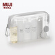 無(wú)印良品（MUJI） PU透明收納包 化妝袋便攜化妝包 居家旅行 化妝品收納洗漱包 帶側寬12*18.5*4cm