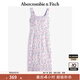 ABERCROMBIE & FITCH【優(yōu)雅小碎花】女裝25夏季美式田園修身赫本風(fēng)連衣裙KI159-5697 多色印花 S 165/92A 標準版