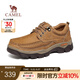駱駝（CAMEL）新款柔軟磨砂牛皮寬楦止滑大頭經(jīng)典休閑鞋男士 G13A307163   駝色 41