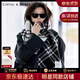 CinvaiKrose格紋圍巾女2025新款秋冬季保暖披肩百搭圍脖生日圣誕節禮物送女友 黑白色【限定禮盒包裝】送女友女生走心
