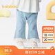 巴拉巴拉【商場(chǎng)同款】寶寶褲子女童牛仔褲2025新款夏季薄款甜美潮 牛仔淺藍88101 100
