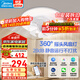 美的（Midea）風(fēng)扇燈客廳餐廳臥室房間搖頭吊扇燈簡(jiǎn)約超薄帶風(fēng)扇智能全光譜護眼 無(wú)極調光|WIFI語(yǔ)音|全白36W