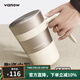 Vanow保溫杯女款陶瓷內(nèi)膽高顏值商務(wù)泡茶男馬克水杯子辦公室定制 優(yōu)雅白【陶瓷鎖鮮內(nèi)膽】