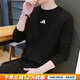 阿迪達斯（adidas）衛衣男裝25秋新款運動(dòng)服棉質(zhì)透氣舒適跑步長(cháng)袖休閑圓領(lǐng)時(shí)尚套頭衫 黑/時(shí)尚徽標/柔軟親膚/熱銷(xiāo)款 L 碼【175-180cm/150-160斤】
